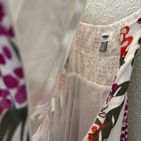 Old Navy Fit and Flare Cami Mini Dress Floral Tiered Smocked Back Size L… - Picture 9 of 12